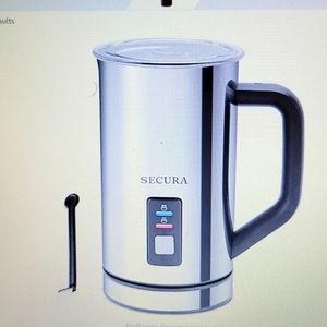 Secura Milk Frother electric steamer warmer stainless steel 8.4 oz foam NEW…